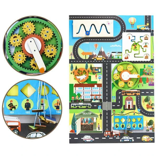 Bisiboard (didactic panel) CITY. SCHOOL
