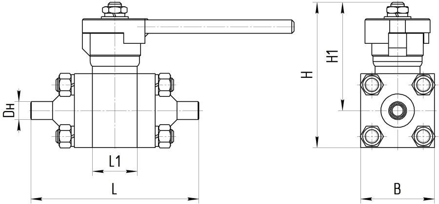Ball shut-off valve ATEK.491811.009