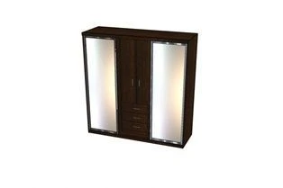 Wardrobe with compartment doors with mirror FML0015