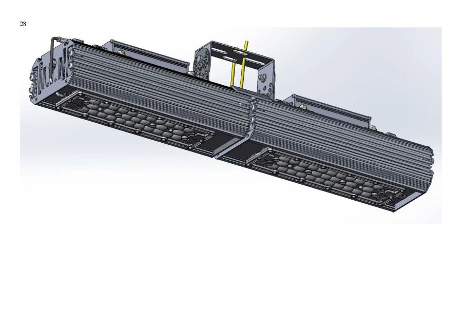 LED luminaire "Industrial Design MTM IoT" series CUBIC 80 Two modules End to end connection - 180 degrees Mounting CUB