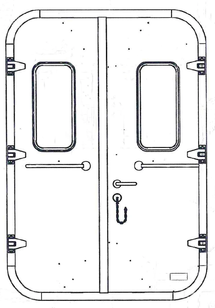Intangibles, articles and parts of marine equipment: water and gas-tight marine doors