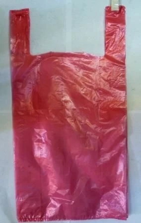 T-shirt bags, 100pcs, 38+18x68cm, HDPE, 18 micron, 601810