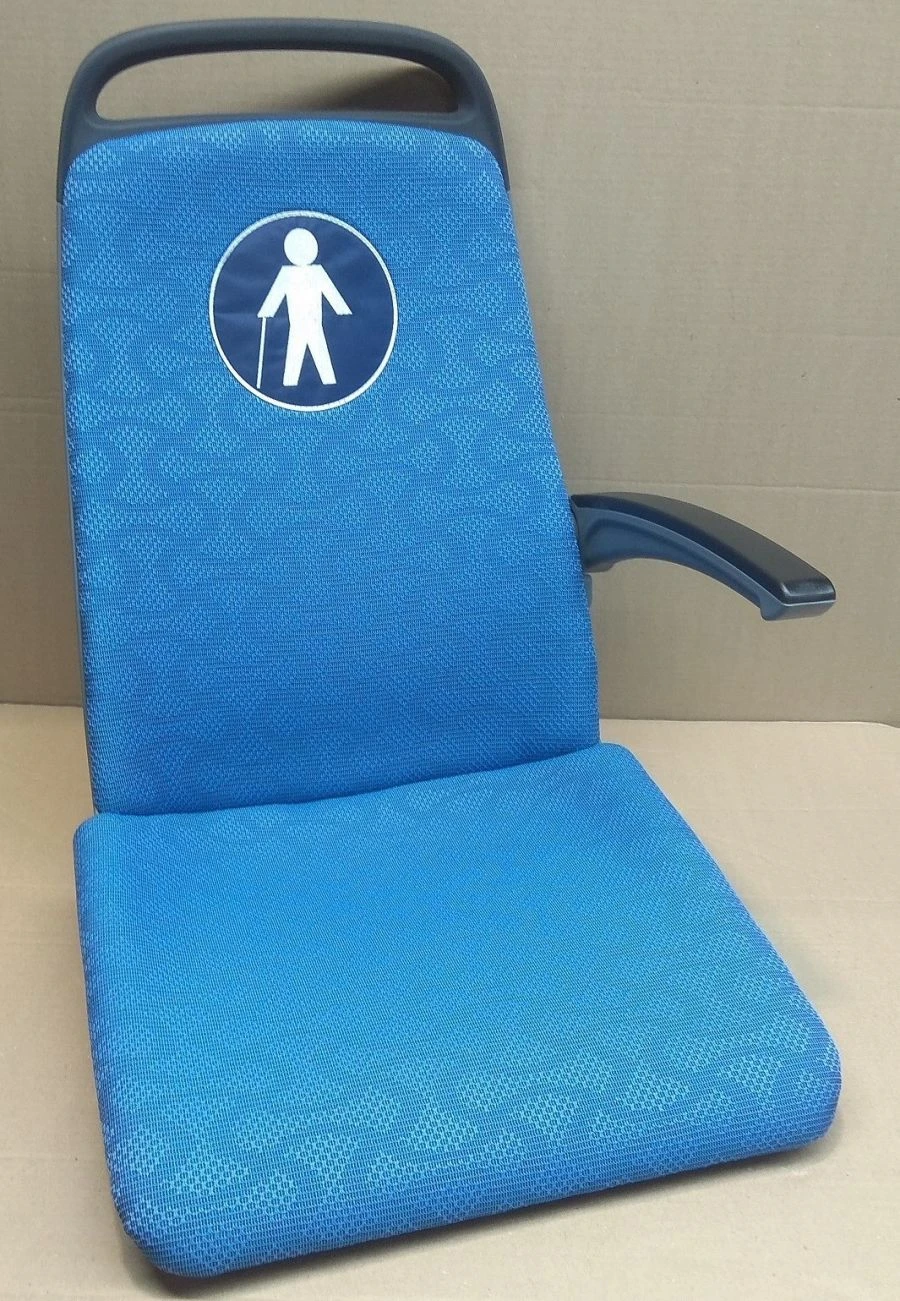 Passenger seat with hand rail, left armrest, pictogram for passengers with reduced mobility L01R35.6820035-01