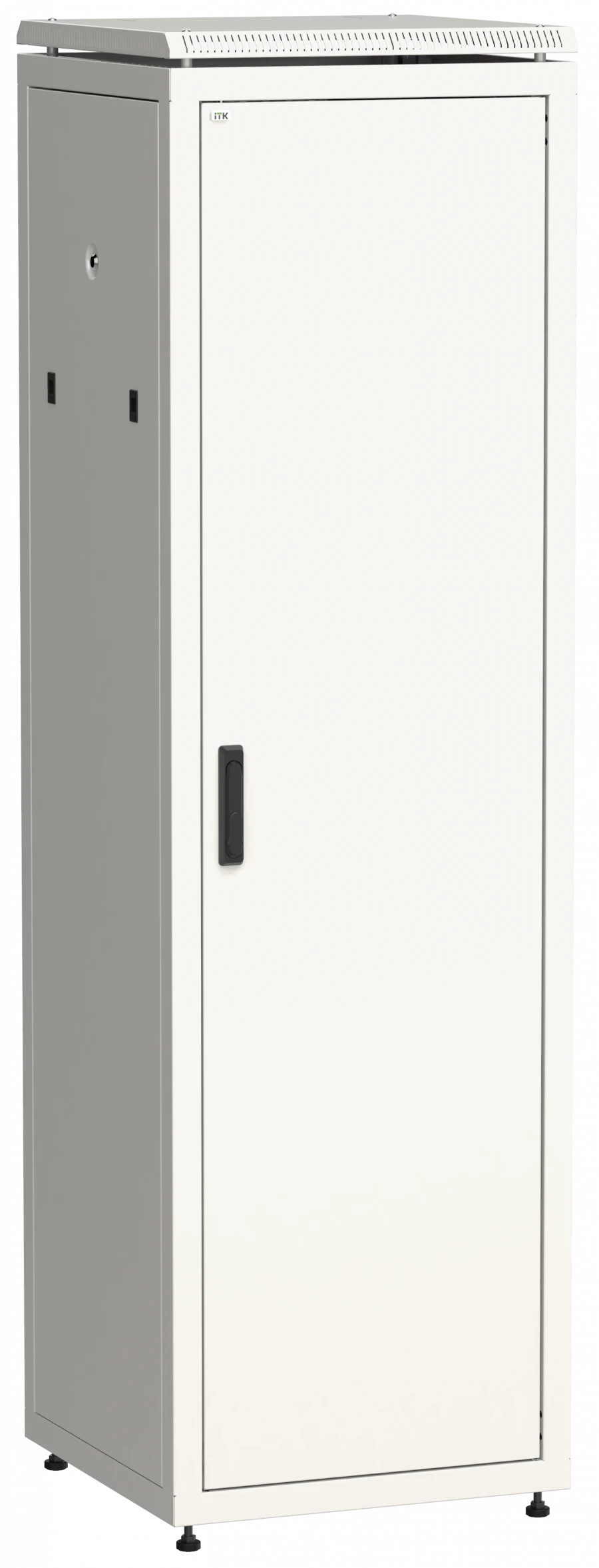 LN35-33U66-M ITK Network cabinet 19" LINEA N 33U 600x600 mm glass front door, metal front door grey