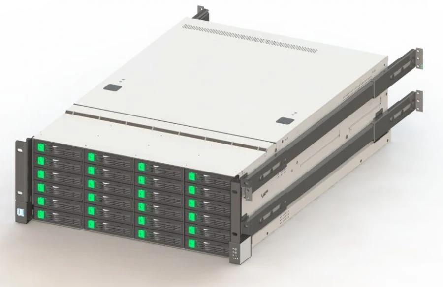 Server Rikor model 4U-Int KDBA.466219.009-02 (server case KDBA.301234.103; matboards KDBA.469555.015, KDBA.466453.055; backplane