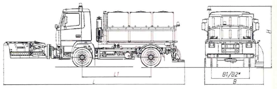 Universal road maintenance machine model MK-3533-01