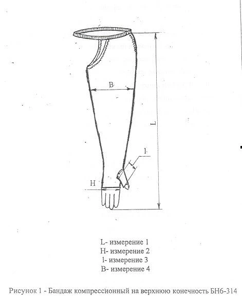 Compression bandage on the upper limb BN6-314
