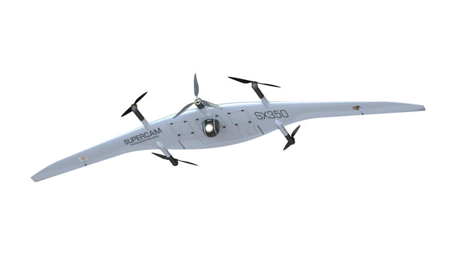 Unmanned aerial system with unmanned aerial vehicles "Supercam SX350"