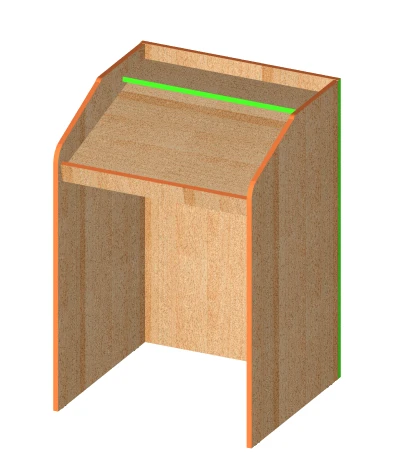 Table (lcp) for foreign language classroom without acoustic floor cabin