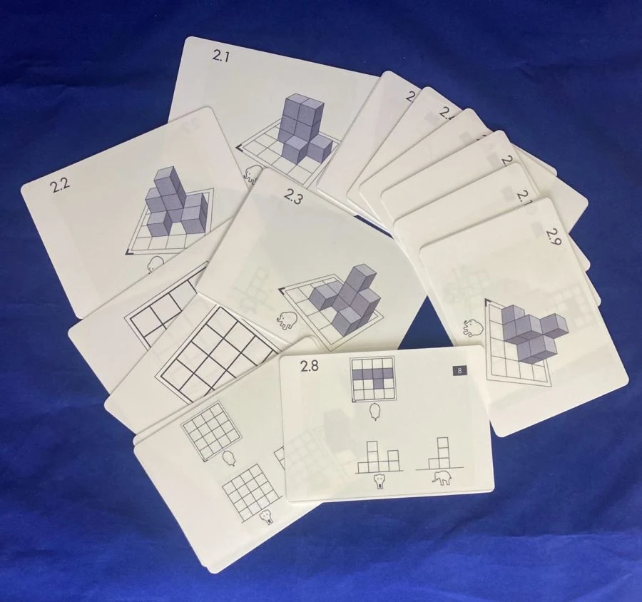 Task cards for wooden uncoloured cubes No. 2