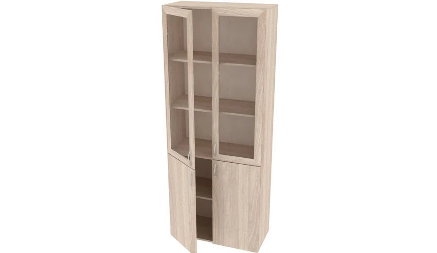 Wide cupboard with glass in profile 800x370x2000mm (WxHxH) 405.107