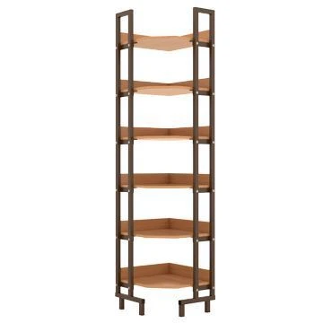 Library corner shelving unit