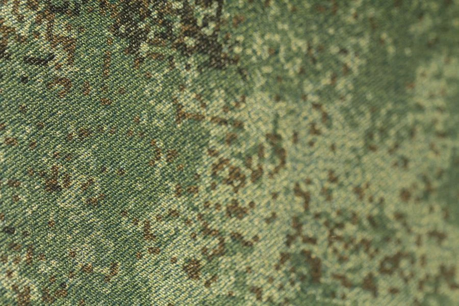 Printed polyester-cotton overalls fabric with double-sided camouflage colouring