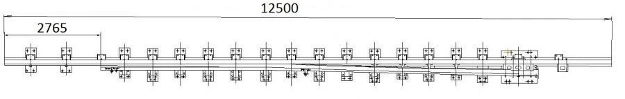 Straight frame rail of P65 type with curved stile of SP524-02 project