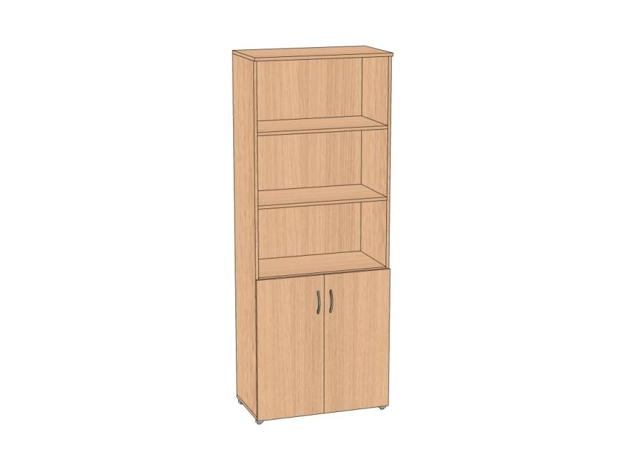 Semi-open cupboard for documents, wide 700*383*1830 mm ASHDO-70