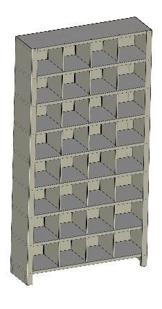 Shelf with 32 cells