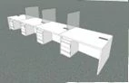 Operator's desk with side racks