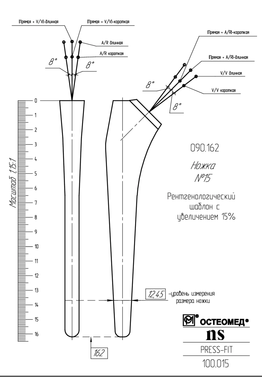 Fitting template, item 100.015