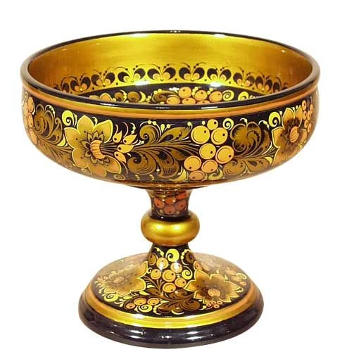 Vase for fruits linden Khokhloma painting 180?195?? 04410180195