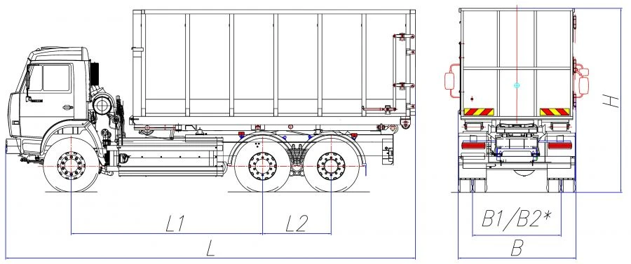 Self-loading multilift truck of model MK-4561-G8