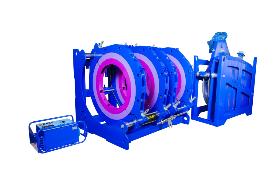 butt welding machine for polyethylene pipes Volzhanin SSPT 800 EP ( with logging)