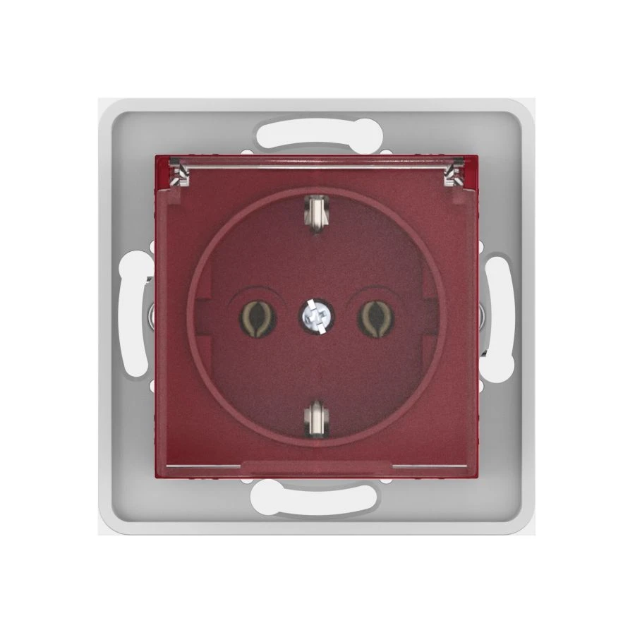 CADUCEUS ALING PRESTIGE Flush-mounted socket outlet with grounding without blinds with cover with plastic base 16A, 250V~, burgu