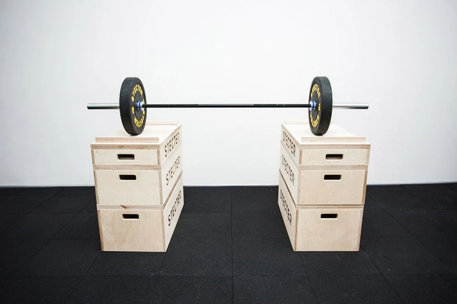 Set of weightlifting plinths (H=83 cm, plywood material)