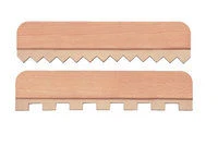 Tactile sand drawing game: scraper with rectangular tines