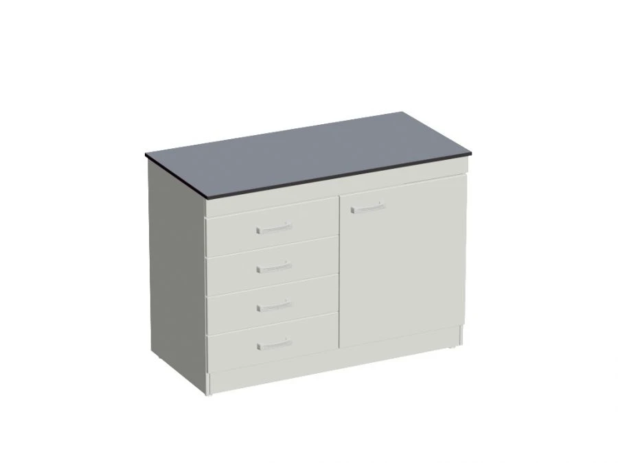 Table-tumba with drawers and doors. Model: STL
