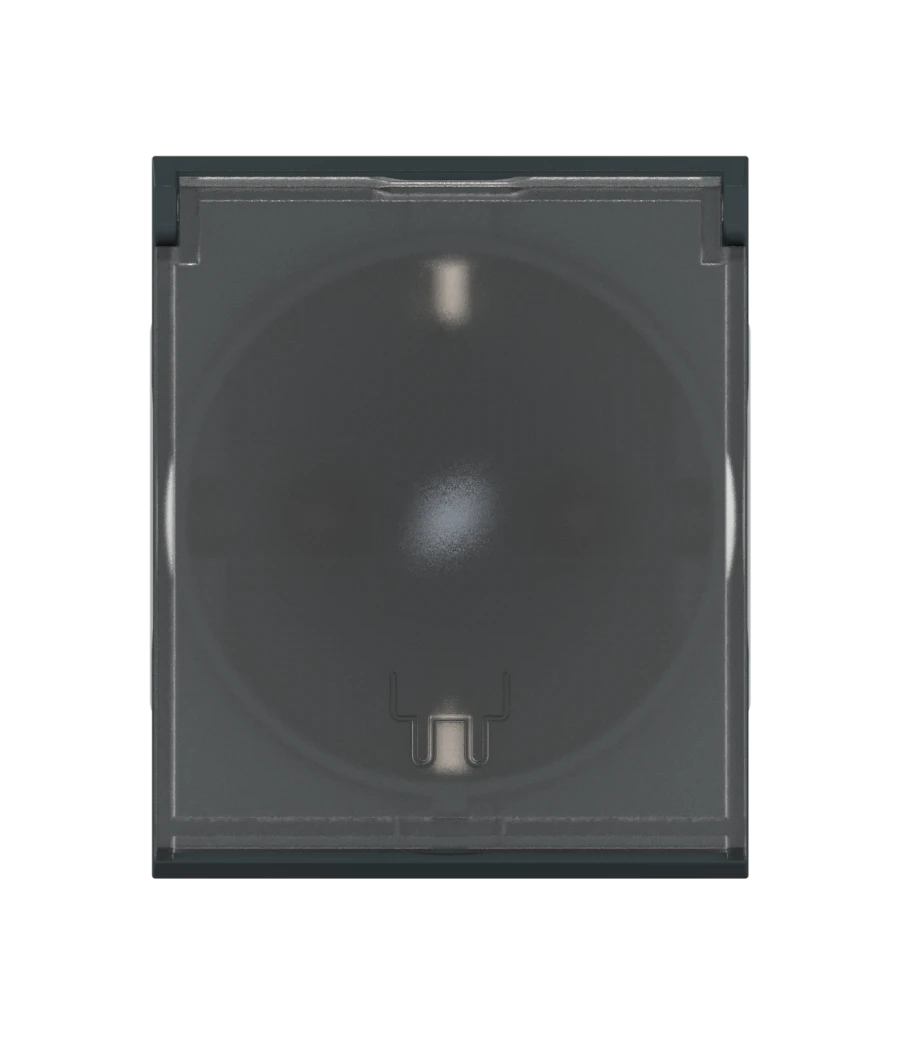 CADUCEUS ALING MODE Flush-mounted socket outlet with grounding without cover with transparent cover 16A, 250V~, 2M, anthracite,