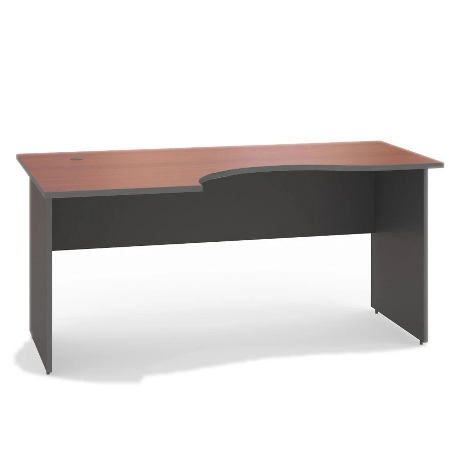 EB3 Computer desk (left) from the set of office furniture "Strategy", available in 2 textures: N.Milano and Grey.