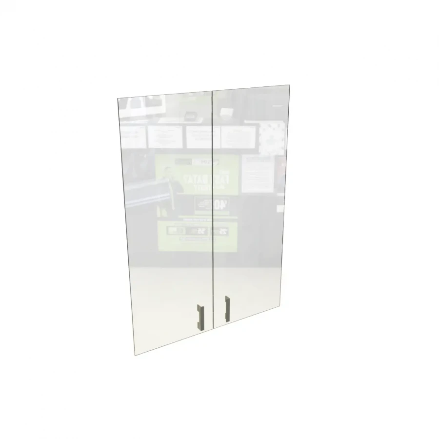 Transparent glass doors MR-37 (set of 2 pcs.)