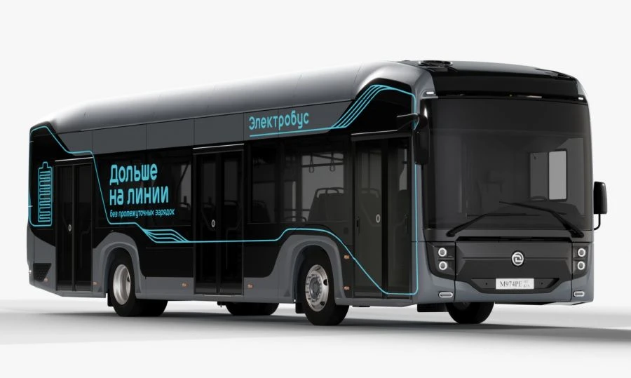Electric passenger bus, UTTZ brand, modification 624201, commercial name ELECTROGOROD, low-floor (categories M3/I cl.