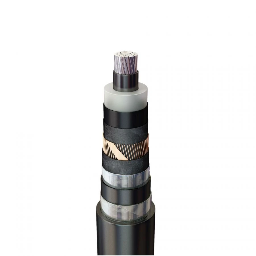 Power cable A2X... aluminium with LDPE insulation, single-core, in strip armour, in BG ng(A)-HF jacket