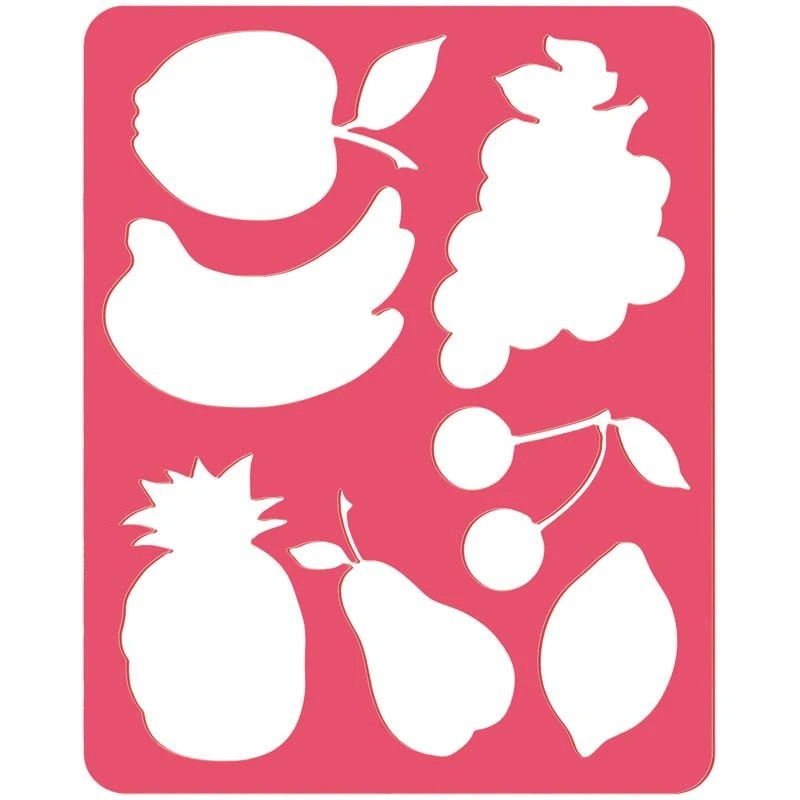 Contour colouring stencil, "Fruit", packet, europodweight