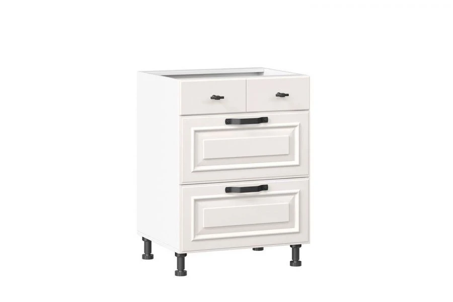 Marina LD.273190.000 Front set for kitchen cabinet 600 with 3 drawers (5) (Alabaster )