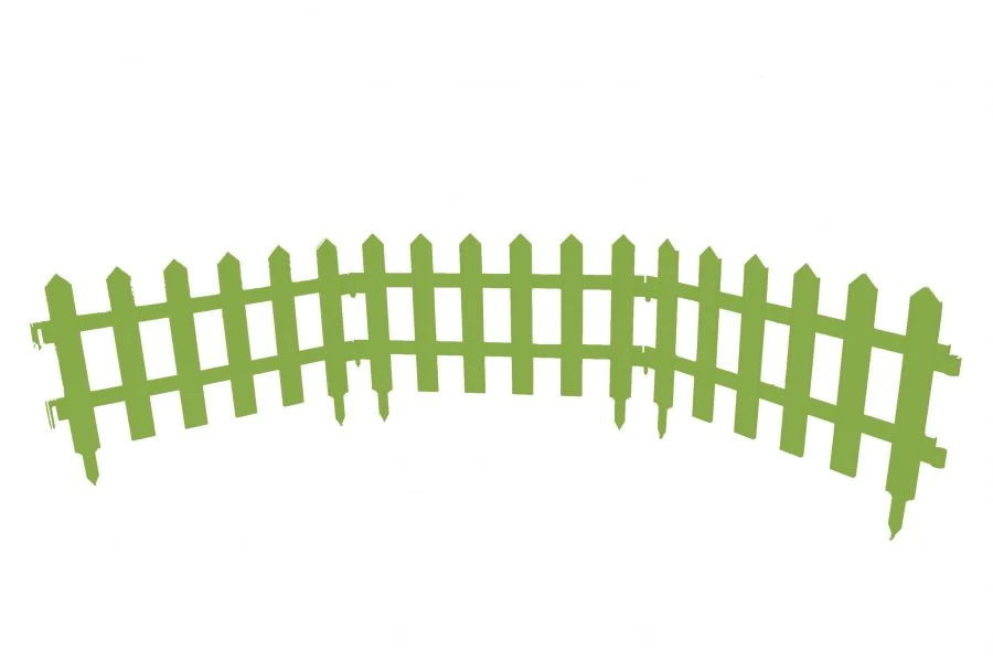 Fence for flowerbed. Green