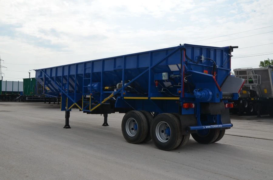 TONAR tipper semitrailer of model 9593 with axles of TONAR production of model 9591