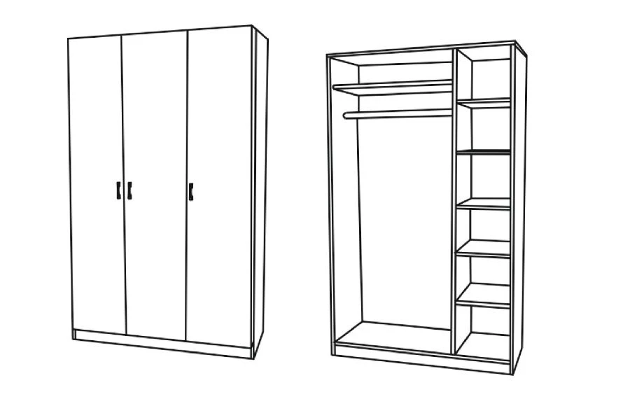 Wooden cupboard for bedroom