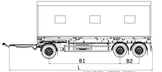 Wagon-house trailer type MDO431, modification 878536 on axle MD.?1?2050?12??120?16 (single axle) or on axle MD.?2?1850?12??120?1