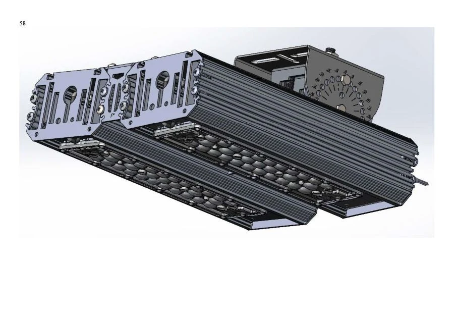 LED luminaire "Industrial Design MTM IoT" series CUBIC 120 Two modules Connection from sides 5 degrees Mounting CUB HOMU