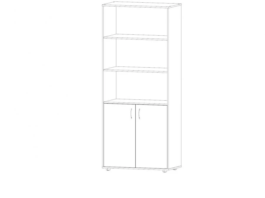Semi-open wide cupboard