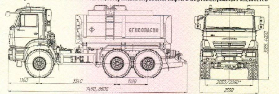 Tank truck UST 5453N1 and modification 5453N1-01