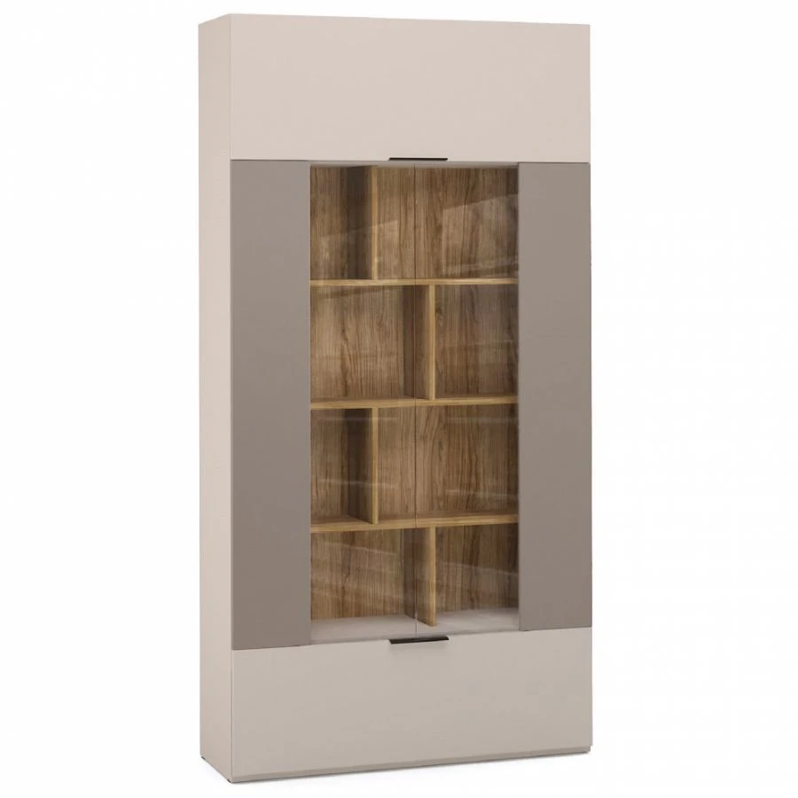 "SOHO" HB7-02.DS/DV, 2-door glass section (mocha) from the "SOHO" modular furniture set