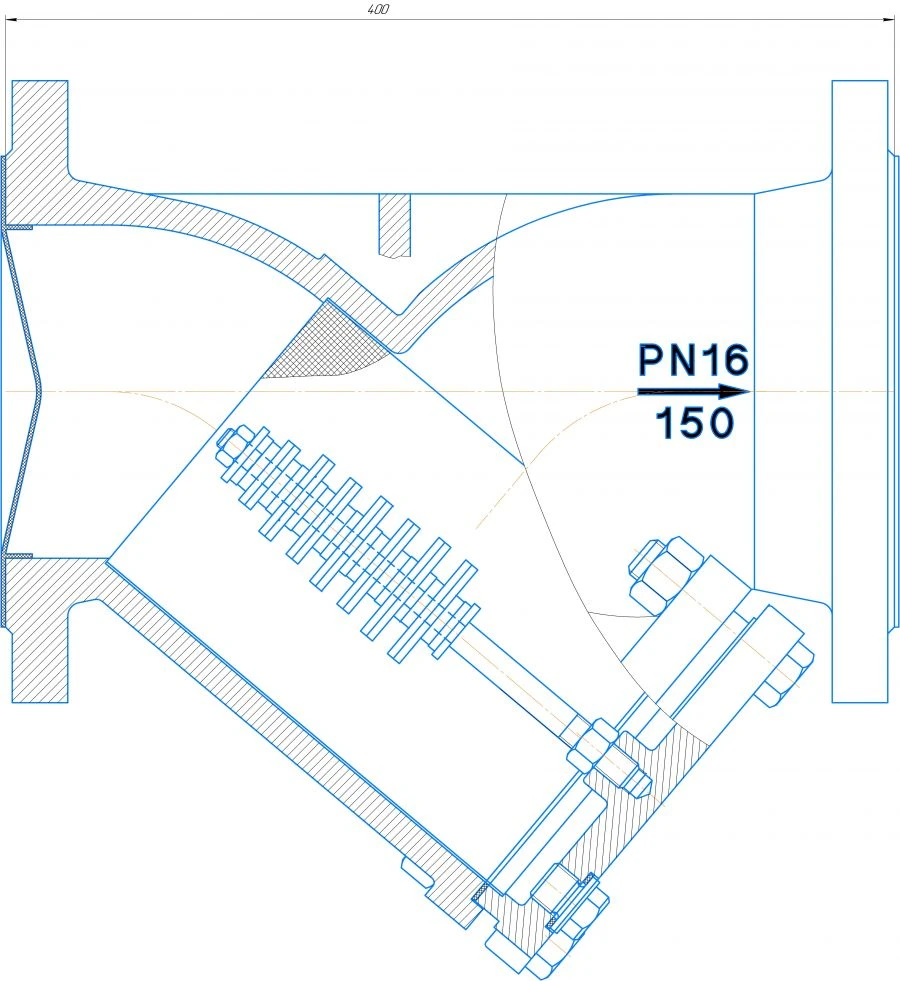 Magnetic flange filter DN 150