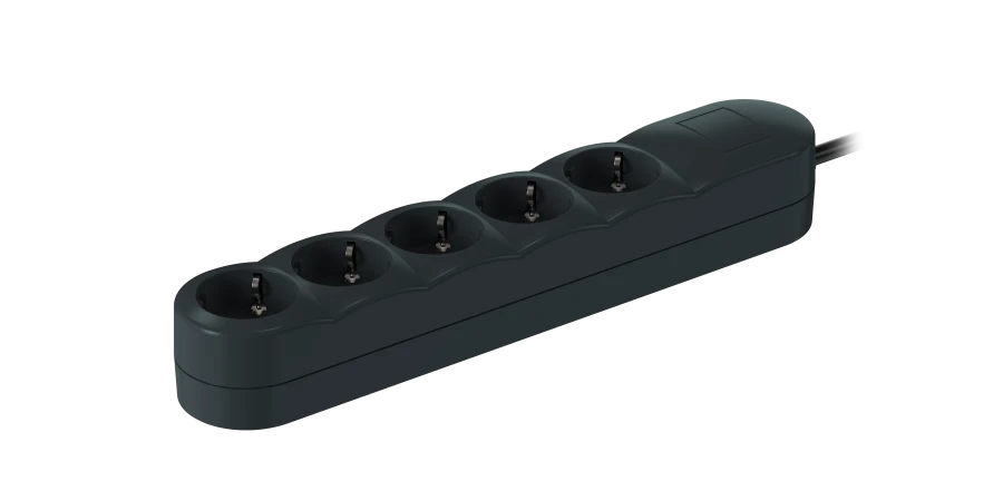 CADUCEUS ALING Connecting products Extension cord 5x16A 3,6kW, 250V~, 3x1,5mm2, 5m, anthracite, art. 4455.?