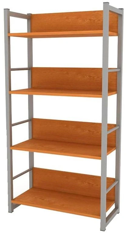 Shelving unit on metal frame