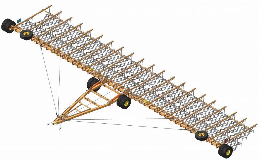 Broad-tine harrow BZSh-21x2