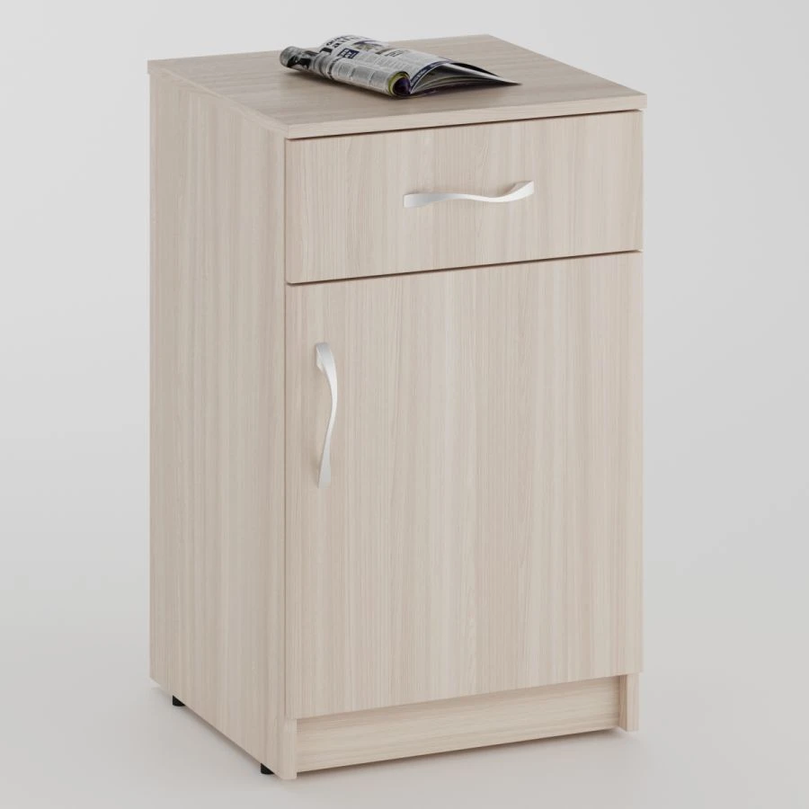 Stationary cabinet 1 drawer, 1 door with shelf