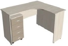 Corner right-sided table with under cabinet KSTum 1-1